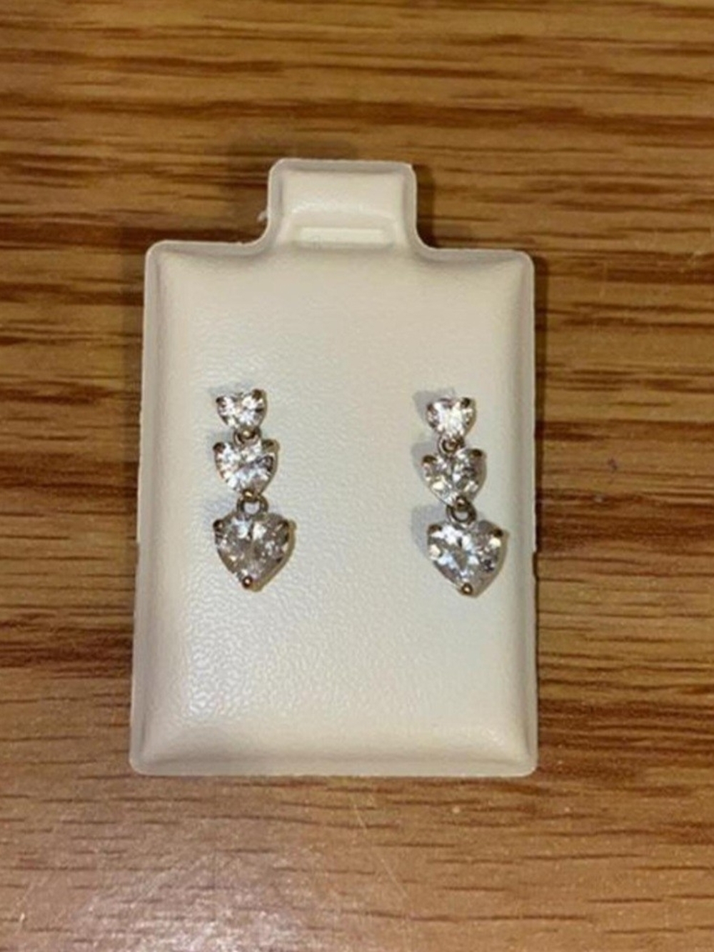 10k Gold Heart Stack Earrings
